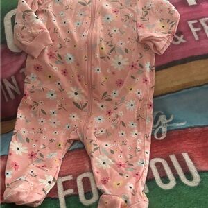Gerber Pink Floral Kids Footie